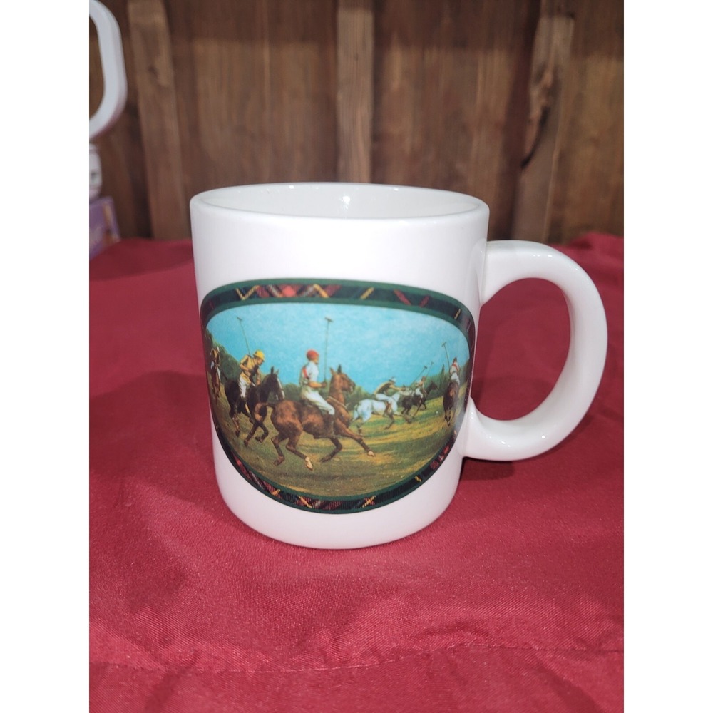 Vintage Polo Ralph Lauren Coffee Mug Limited Edition Polo Match Porcelain